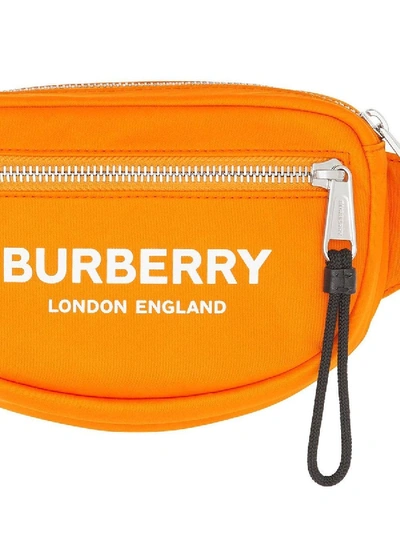 Shop Burberry Orange Logo Belt Bag