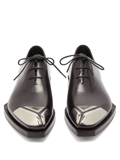 Alessandro Edge Leather Derby Shoes In Black