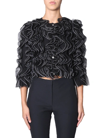 Shop Alexander Mcqueen Jacket With Pleated Levers In Black
