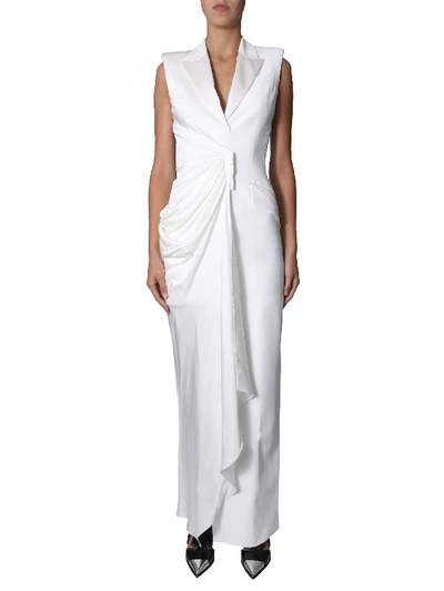Shop Alexander Mcqueen Long Dress In White