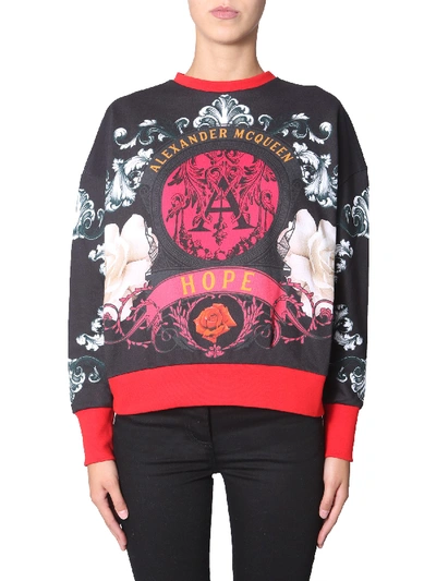 Shop Alexander Mcqueen Round Neck Sweatshirt In Multicolour