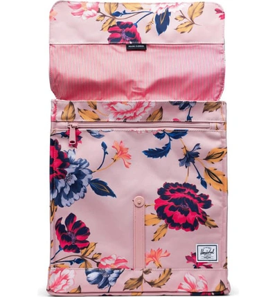 Shop Herschel Supply Co City Mid Volume Backpack - Pink In Winter Flora