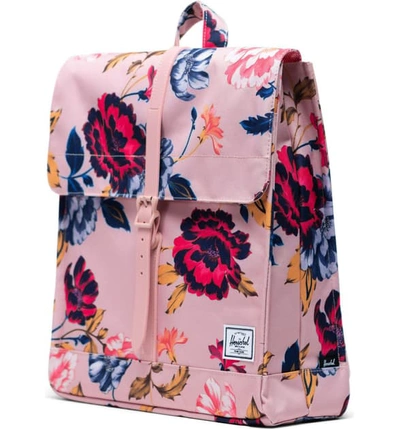 Herschel Supply Co. City Mid Volume Backpack - Pink In Winter Flora |  ModeSens