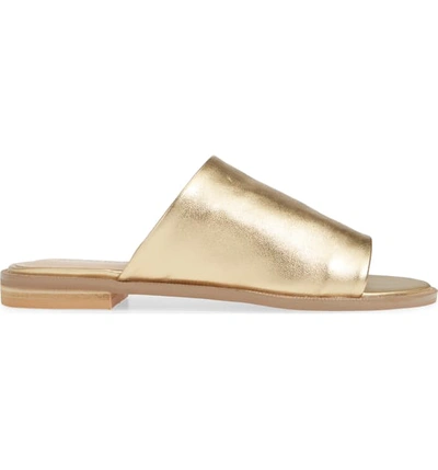 Shop Kelsi Dagger Brooklyn Ruthie Slide Sandal In Gold Rush Leather