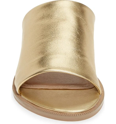 Shop Kelsi Dagger Brooklyn Ruthie Slide Sandal In Gold Rush Leather