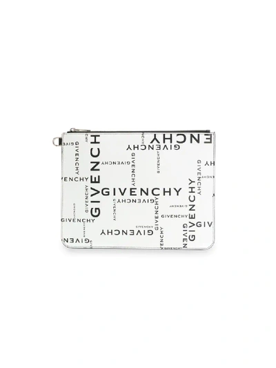 Shop Givenchy All Over Logo Clutch In Black