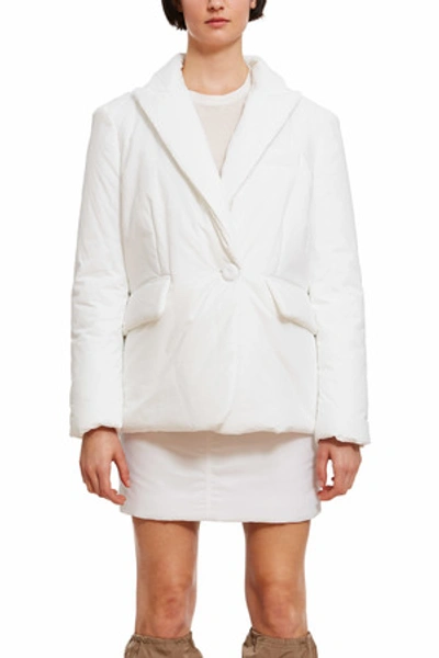 Shop Mm6 Maison Margiela Opening Ceremony Capsule Puffy Suit Jacket In Off White