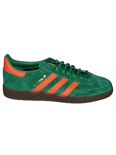 Adidas Originals Handball Spezial Leather-trimmed Suede Sneakers In Green |  ModeSens