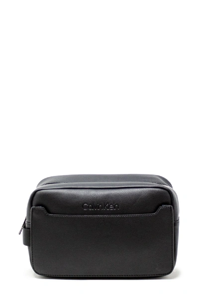 Shop Calvin Klein Black Polyurethane Beauty Case