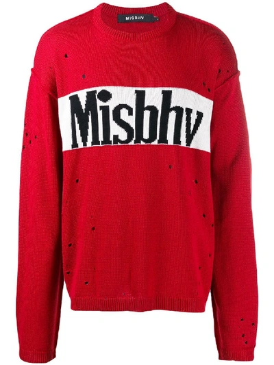 Shop Misbhv Red Cotton Sweater