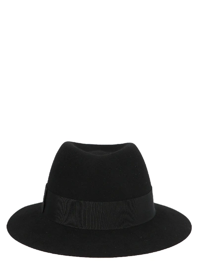 Shop Saint Laurent Black Leather Hat
