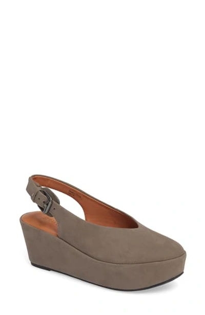 Shop Gentle Souls By Kenneth Cole Gentle Souls Nyomi Platform Sandal In Elephant Nubuck