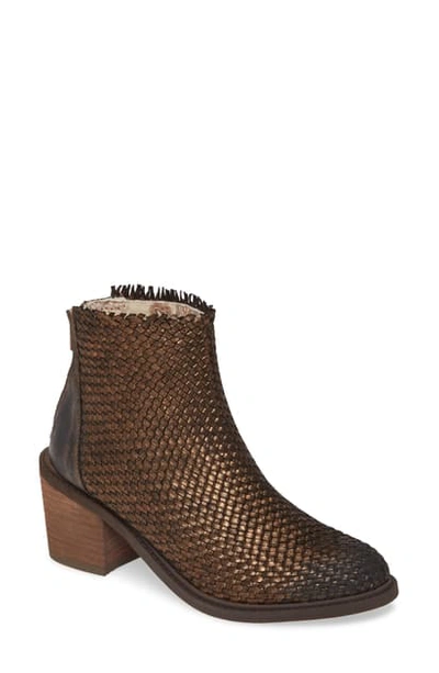 Shop Band Of Gypsies Cortez Woven Bootie In Bronze Metallic