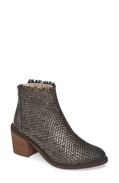 Shop Band Of Gypsies Cortez Woven Bootie In Pewter Metallic