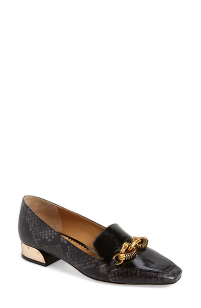 Shop Tory Burch Jessa Loafer In Perfect Black Snake Print