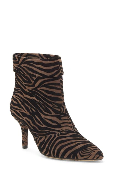 Shop Vince Camuto Amvita Bootie In Mocha Leather