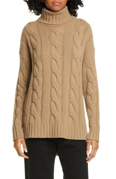 Shop Nili Lotan Brynne Cashmere Cable Sweater In Dune