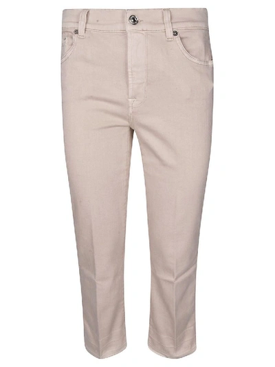 Shop 7 For All Mankind Beige Cotton Jeans