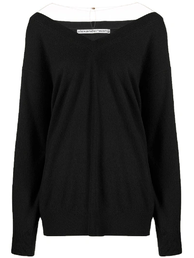 Shop Alexander Wang Black Wool Sweater