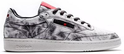 Pre-owned Reebok Club C Kendrick Lamar Acid Wash In White/coal/scarlet