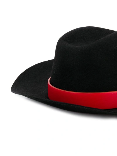 Shop Valentino Fedora Wool Hat In Black