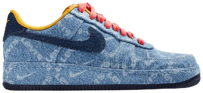 Pre-owned Nike Air Force 1 Low Levi's Exclusive Denim In Light Denim/dark Denim/black