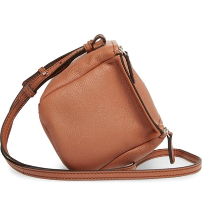 Shop Givenchy 'mini Pandora' Sugar Leather Shoulder Bag - Brown In Pony Brown