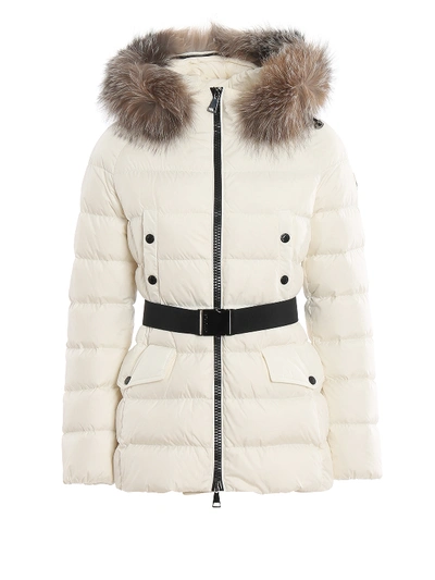 Shop Moncler Clion White Puffer Jacket
