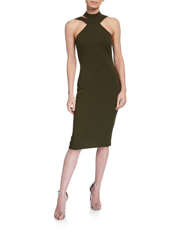 bebe bodycon halter dress