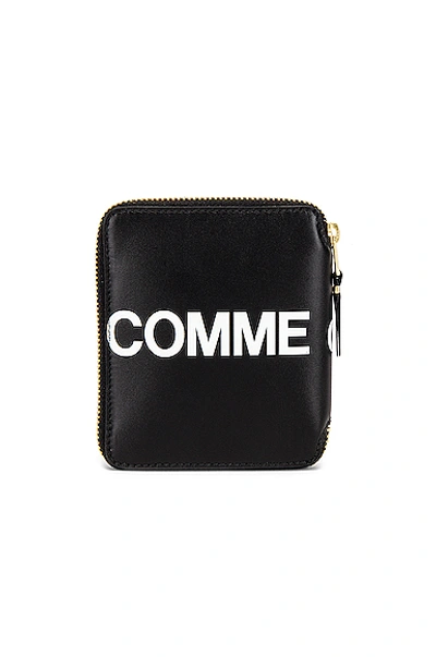 Comme Des Garçons Huge Logo Wallet In Black