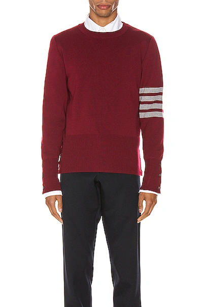 Shop Thom Browne Crewneck Pullover In Red