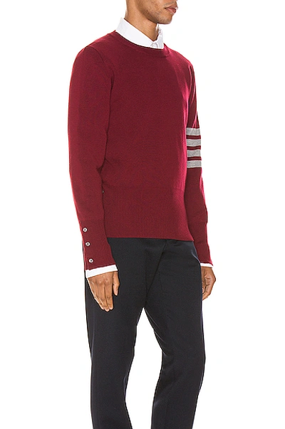 Shop Thom Browne Crewneck Pullover In Red
