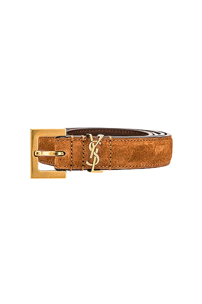 Saint Laurent Cassandre Belt In Brick