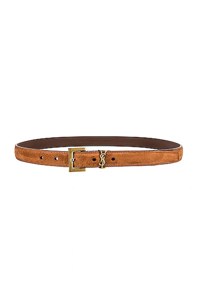 Saint Laurent Cassandre Belt In Brick