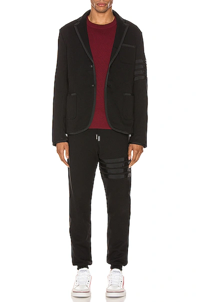 Shop Thom Browne Jersey 4 Bar Classic Suit In Black