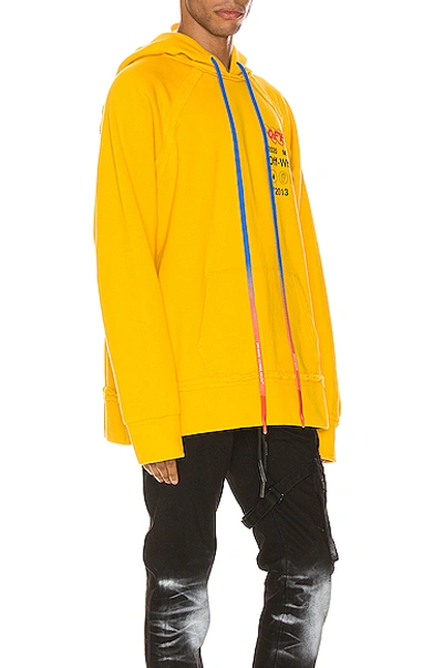 Off-white Industrial Y013 Print Hoodie In Yellow | ModeSens