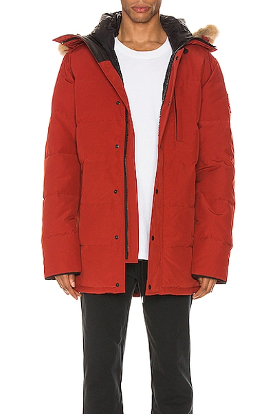 Shop Canada Goose Carson Parka In Red Maple