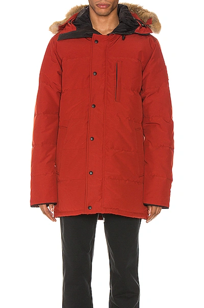 Shop Canada Goose Carson Parka In Red Maple