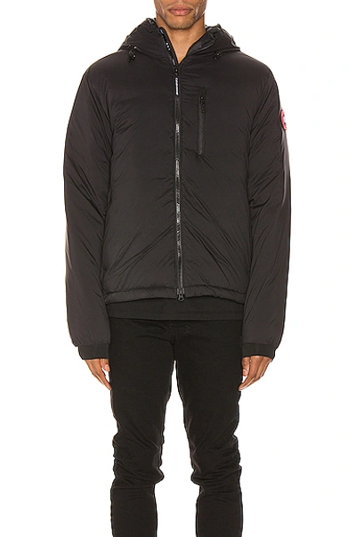 Shop Canada Goose Lodge Hoody In Black