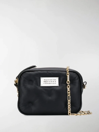 Shop Maison Margiela Logo Patch Crossbody Bag In Black