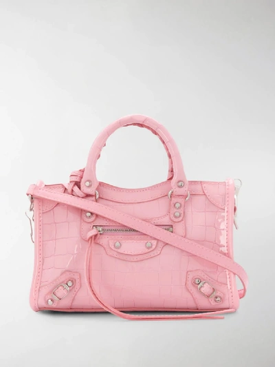 Shop Balenciaga Nano City Bag In Pink