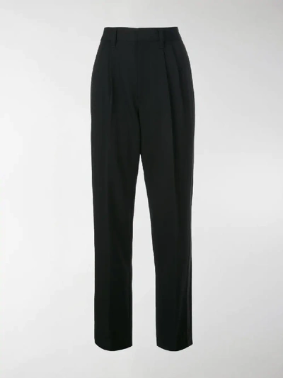 Shop Marc Jacobs Runway Long Straight Pant W Frt Pleat In Black