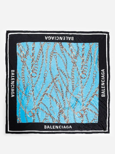 Shop Balenciaga Scarves In Blue