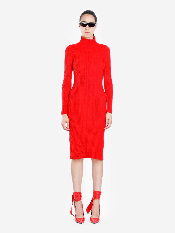 balenciaga red dress