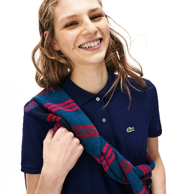 Lacoste Women's Regular Fit Supple Petit Piqué Polo - 40 In Blue