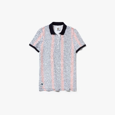 Shop Lacoste Women's Sport Roland-garros Edition Polo In White / Navy Blue / Red / White