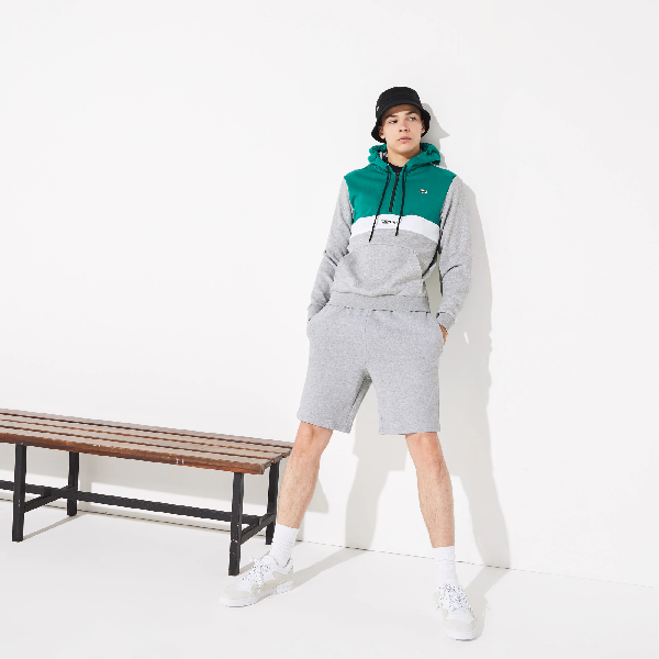lacoste men's fleece shorts