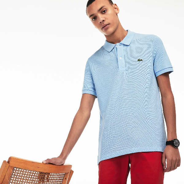 lacoste polo shirt light blue