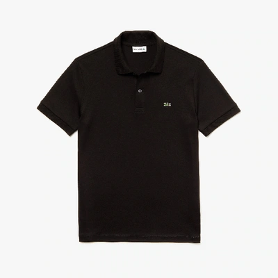 Shop Lacoste Men's Ultra Soft Cotton Pima Jersey Polo - M - 4 In Black