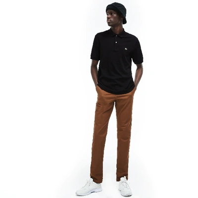 Shop Lacoste Men's Ultra Soft Cotton Pima Jersey Polo - M - 4 In Black